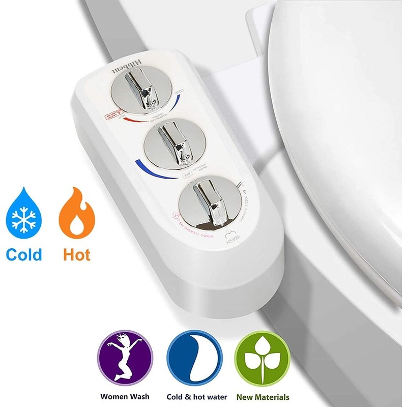 Hibbent Hot & Cold Water Bidet Dual Nozzle Self Cleaning