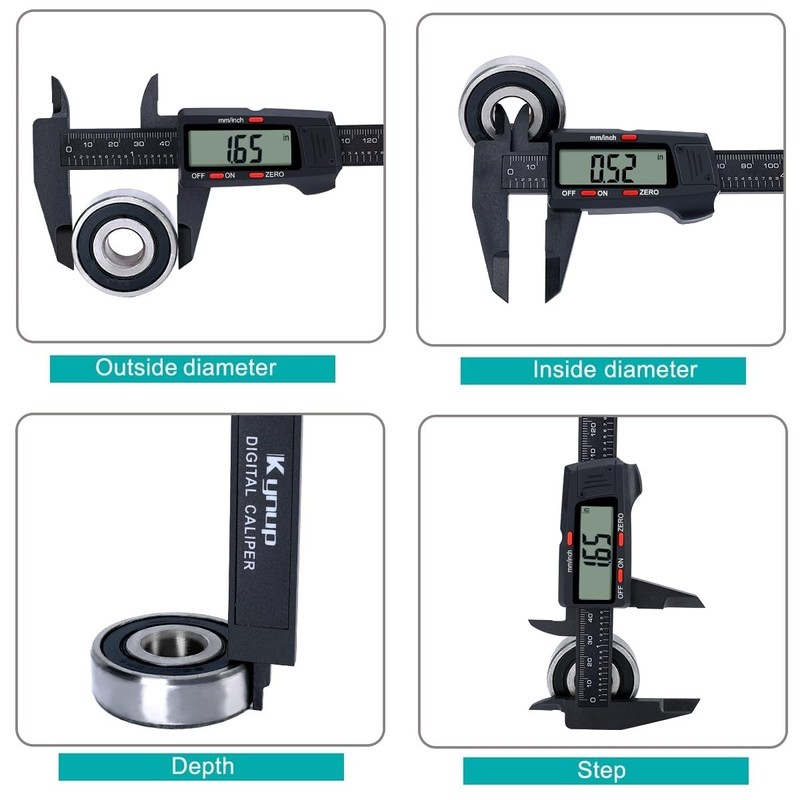 Kynup Digital Caliper, Caliper Measuring Tool with LCD Screen, Electronic