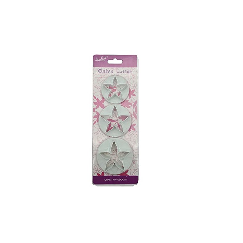 Calyx Leaf Fondant Cutter Set (Large) - 3 Sizes -