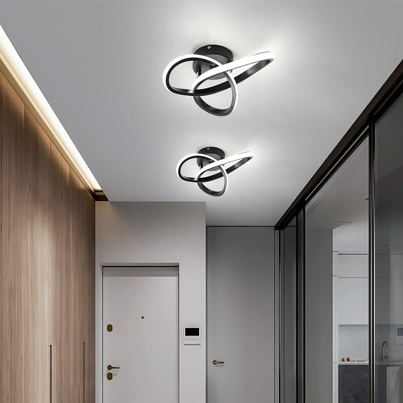 minfair Modern LED Ceiling Light, Ceiling Light with Round Geometry,