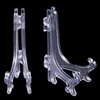Punhung 20 Pack Clear Plastic Easel Plate Stands Holders Display