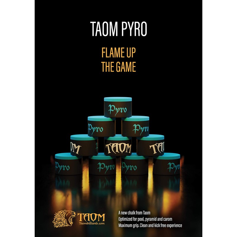 TAOM - Gesso da biliardo Chalk Taom PYRO, colore: Blu