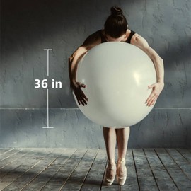 5 Giant Balloons 36 Inch Round Balloons Large Thick Latex Balloons Wedding Birthday Decorations Party Decorations White Balloons