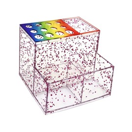 Perfk Hair Stylist Shears Stand Salon Hairdressing Scissors Rack Large Capacity Transparent Salon Organizer for Hairstyling Brushes