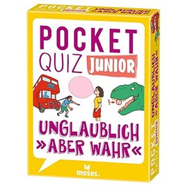 Moses. Pocket Quiz Junior - Unglaublich, Aber wahr, Das Kinderquiz mit 100 Fragen zu erstaunlichen Fakten, Rekorden und lustigen Anekdoten, Für Kinder ab 8 Jahren
