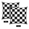 Black and White Checkered Classic Checkerboard Throw Pillow Covers Set