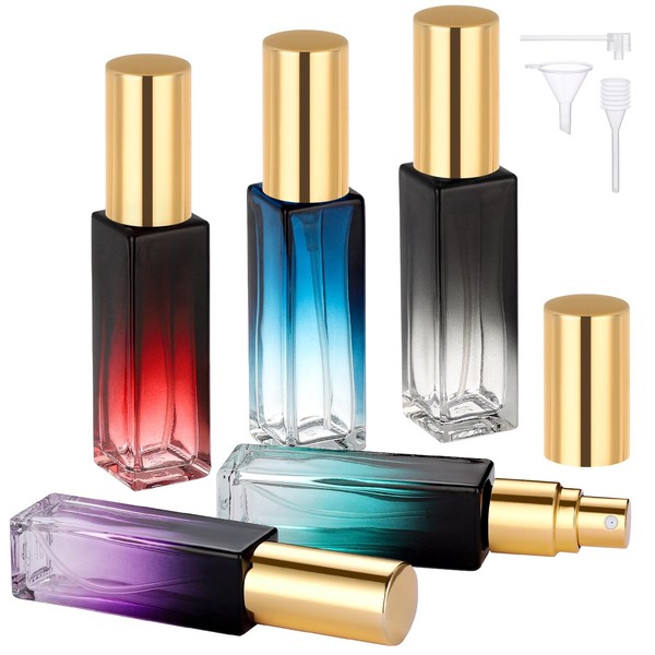 Segbeauty 0.34oz Travel Perfume Bottle Refillable, 5pcs 10ML Mini Glass