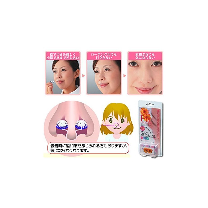 no-zumasukupitto 14 Pack Nose Mask Pollen Disease Prevention Goods Pollen Mask