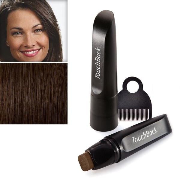 TouchBack PRO Gray Root Touch Up Marker Applicator - Real Hair Color Medium Brown