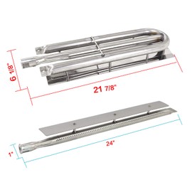 Stainless Steel Burner Tube Replacement for Viking 316-911, VGBQ 30 in T Series, VGBQ 41 in T Series, VGBQ300-2RT/E and Other Gas Grill Parts, SA548A (1-Pack) + SA538A (2-Pack)