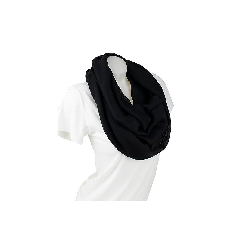 Gloop 01122-01123-P Women's Elegant Plain Loop Scarf, Tube Scarf, Plain
