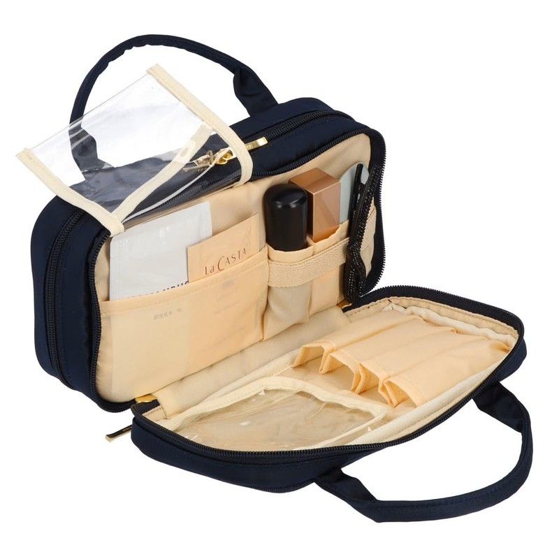 Cosmetic Pouch, Functional Pouch with Buehler Pocket & Outer Pocket,