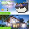 HMCITY Solar Lights Outdoor 120 LED with 3 Lighting Modes,