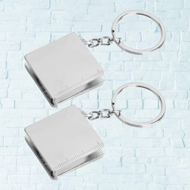 Alipis Mini Ruler Keyring Retractable Tape Measure Keychain Small Body Measuring Tapes with Key Ring, 1M Square High Precision Tape Measure Tape Measure Key Ring