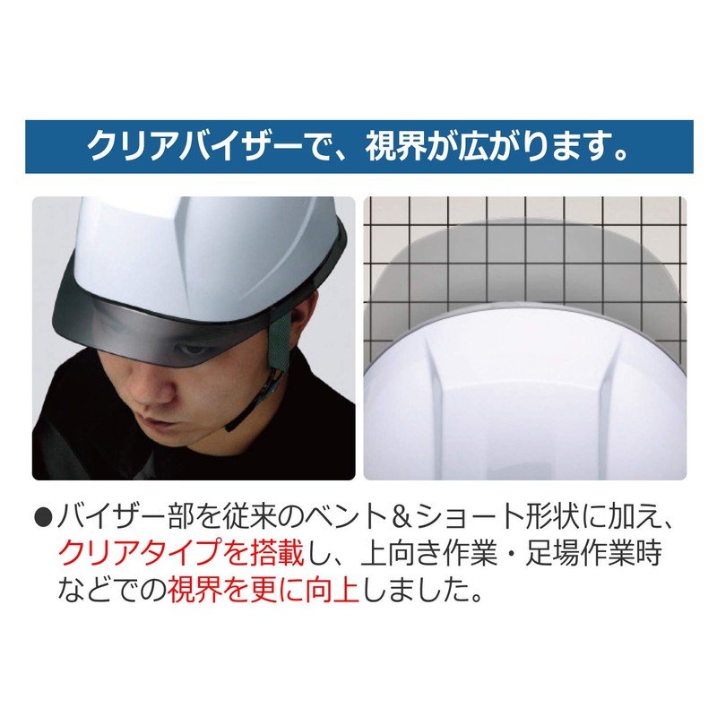 ミドリ安全(Midori Anzen) ヘルメット 作業用 PC製 クリアバイザー シールド面 レインガード SC11PCLS RA