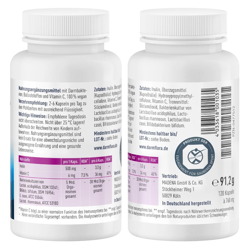 UK Intestinal Flora 10 Mega Capsules Vegan - High Dose