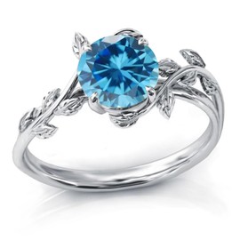 925 Sterling Silver Birthstone / Moss Agate / Opal Ring for Women, Christmas Rings, Engagement Ring, Wedding Ring for Mother Women, Sterling Silver, Cubic Zirconia