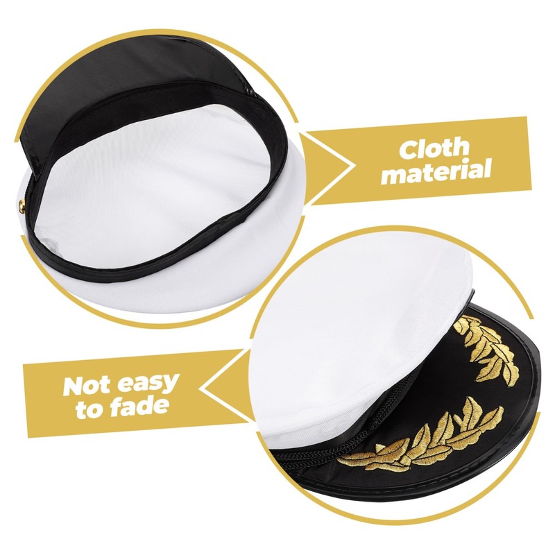 [Cabilock] 1pc General Hat Hat Adjustable Sailor Costume Cap Captain