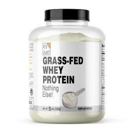 It's Just! It's Just! - Whey Protein Concentrate, Ultra Premium Grass-Fed, Unflavored, Made in USA, No Added Flavors or Artificial Sweeteners (Grass-Fed Unflavored, 5 Pound)