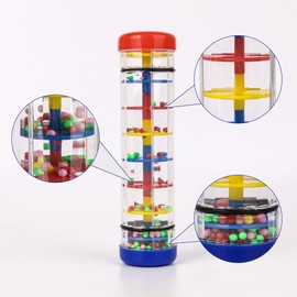 Musical Shake Rattle Hand Sensory Great Tubes for Sensory Development Rainmaker Plastic Colorful