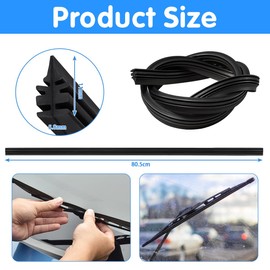 VGECEE 10 Stück Scheibenwischer Gummi 8mm Wischergummi Meterware Ersatzgummi Scheibenwischer Ersatz Scheibenwischergummi Ersatzgummi für Die Meisten Autos, Scheibenwischer Gummi Ersatz