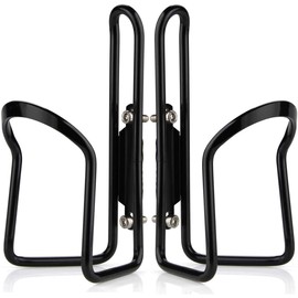 QINIFIFY Bike Water Bottle Cages, Lightweight Aluminum Alloy Bicycle Water Bottle Cage Holder Brackets for Outdoor Cycling (2 Pack- Drilled Holes Required)