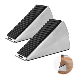 2 Packs-Large Door Stoppers,Door Stops,Door Stoppers for Bottom of Door,Rubber Door Stopper Wedge,Door Wedge Stopper,Doorstop,Heavy Duty Tall Door Stop Wedge for Hotel Door Hardwood Concrete Tile