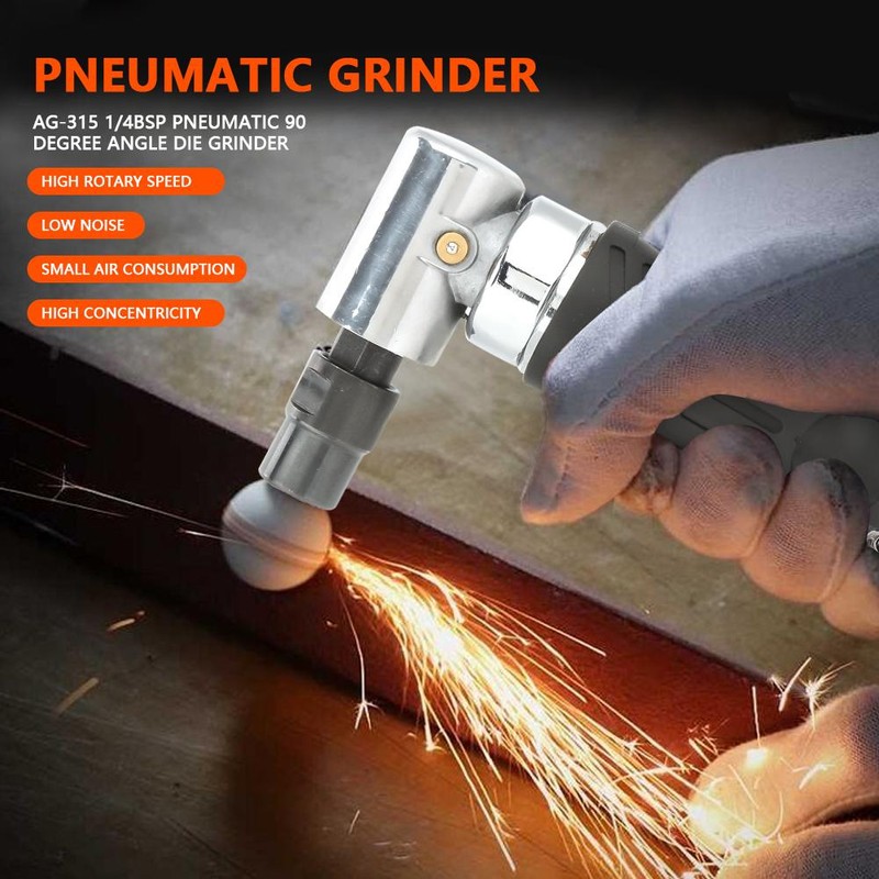 AG-315 1/4BSP Pneumatic 90 Degree Angle Die Grinder Polisher Air