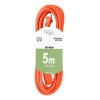 Multicontacto de 3 tomas Kitul extensión 5mcolor naranja largo del