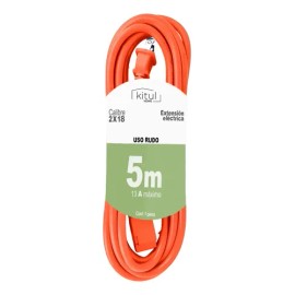Multicontacto de 3 tomas Kitul extensión 5mcolor naranja largo del cable de 5m 13A                                                                    