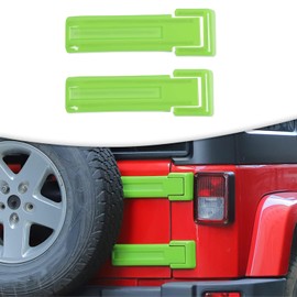 SQQP Tailgate Hinge Cover,Spare Tire Rear Door Bracket Trim Cover Trim 2Pcs for 2007-2018 Jeep Wrangler JK & Unlimited(Green)
