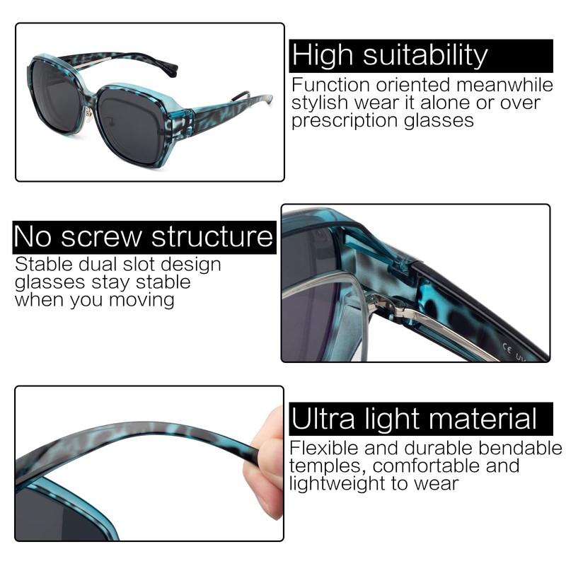 Face Shadow Women's Polarised Over Sunglasses for Glasses Wearers, UV