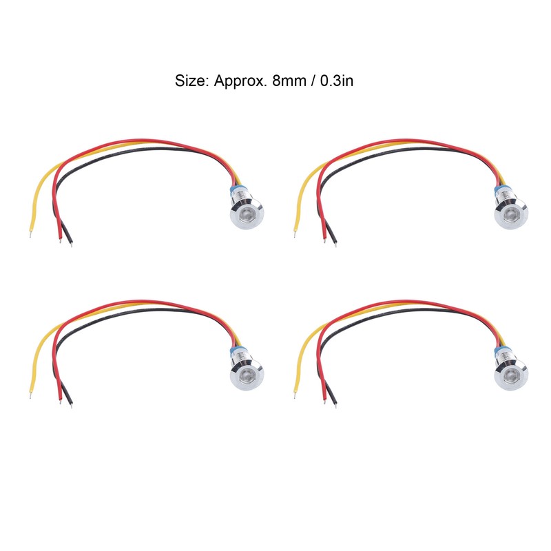 4 Set LED Indicator Light Common Cathode Lamp Industrial Control