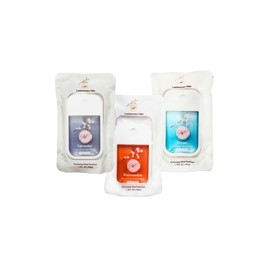 Generic Moisturizing Hand Sanitizer Gift Set –3-Pack 1.3 FL OZ Travel Size – Includes 3 Matching Silicone Cases – Infused with Natural Extracts for Soft & Clean Hands (Lavender, Watermelon, Ocean)