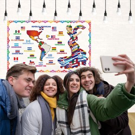 Hispanic Heritage Month Decorations Hispanic Heritage Month Bulletin Board Decorations Latin American Classroom Decor Spanish Flags Cutouts for Spanish Classroom School Party Supplies