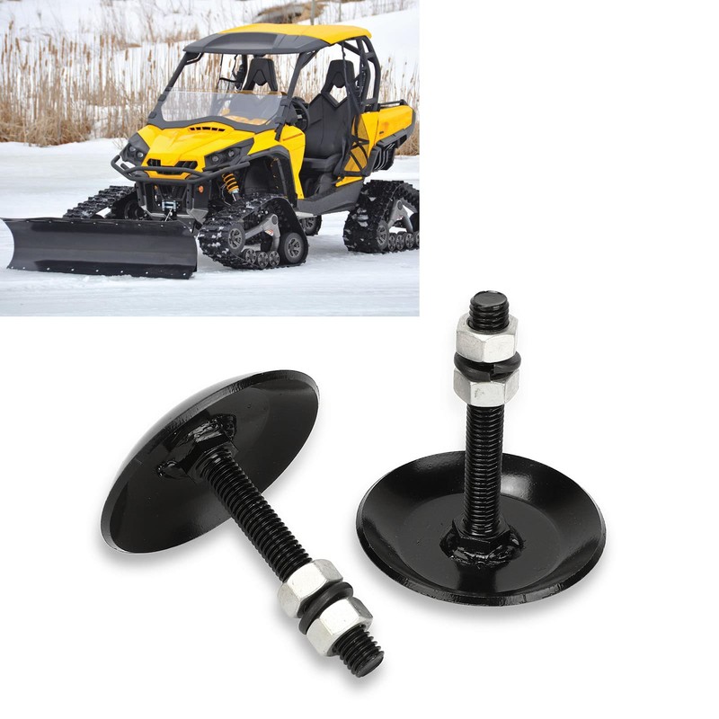 EBTOOLS 2 x Metal Snow Plow Gliders Snow Plow Blades