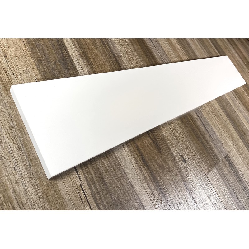 Tenedos Custom Solid White Threshold Shower Curb Engineered Marble Tile