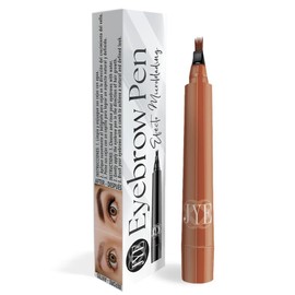 JYE Lápiz para Cejas Efecto Microblading, Dibujo pelo a pelo, Impermeable, Larga duración, Maquillaje para cejas. Color Café Claro