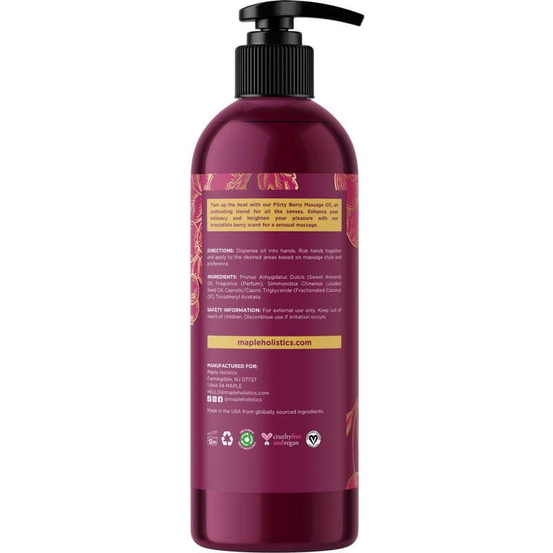 Maple Holistics Luxurious Vanilla & Flirty Berry Massage Oil Set