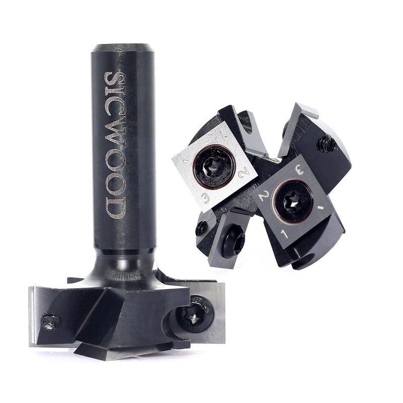 Slab Flattening Router Bits 1/2 Shank, 1-1/2”Cut Dia, 2+2 Insert