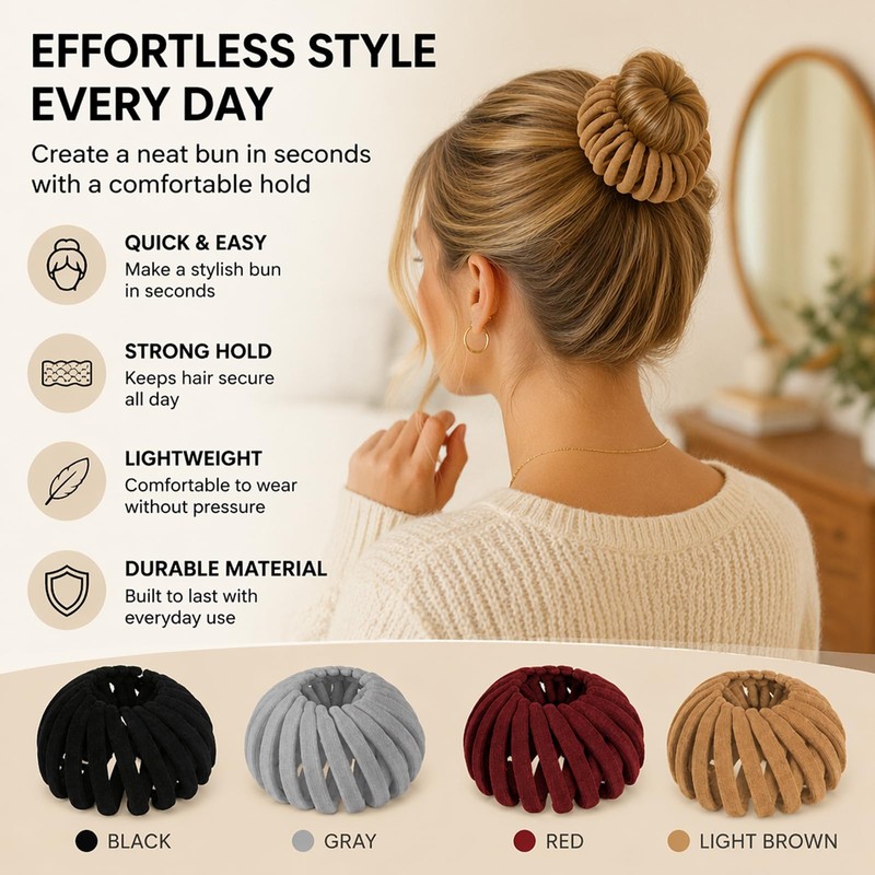 Hair Bun Maker - Bird Nest Hair Clip - Bun