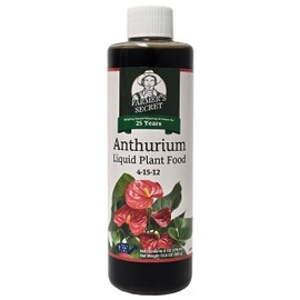 Farmer's Secret Anthurium Liquid Plant Food Fertilizer (8oz) - Super Concentrated - Promotes Growth and Flowering - 4:15:12 Ratio
