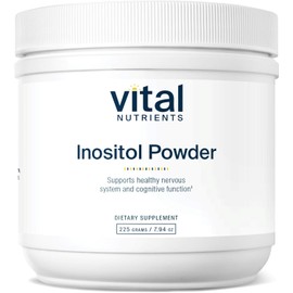 Vital Nutrients Inositol Powder – Myo Inositol Supplement for Energy, Nervous System, Metabolism & Ovarian Support – Vegan, Gluten-Free, Dairy-Free, Soy-Free – 56 Servings