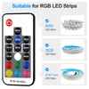 RGBZONE DC 5V-24V 12A RGB controlador LED con 17 teclas