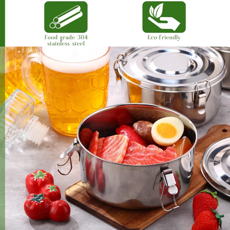 Skybooly 4 Pcs Stainless Steel Bento Box Bulk 36 oz