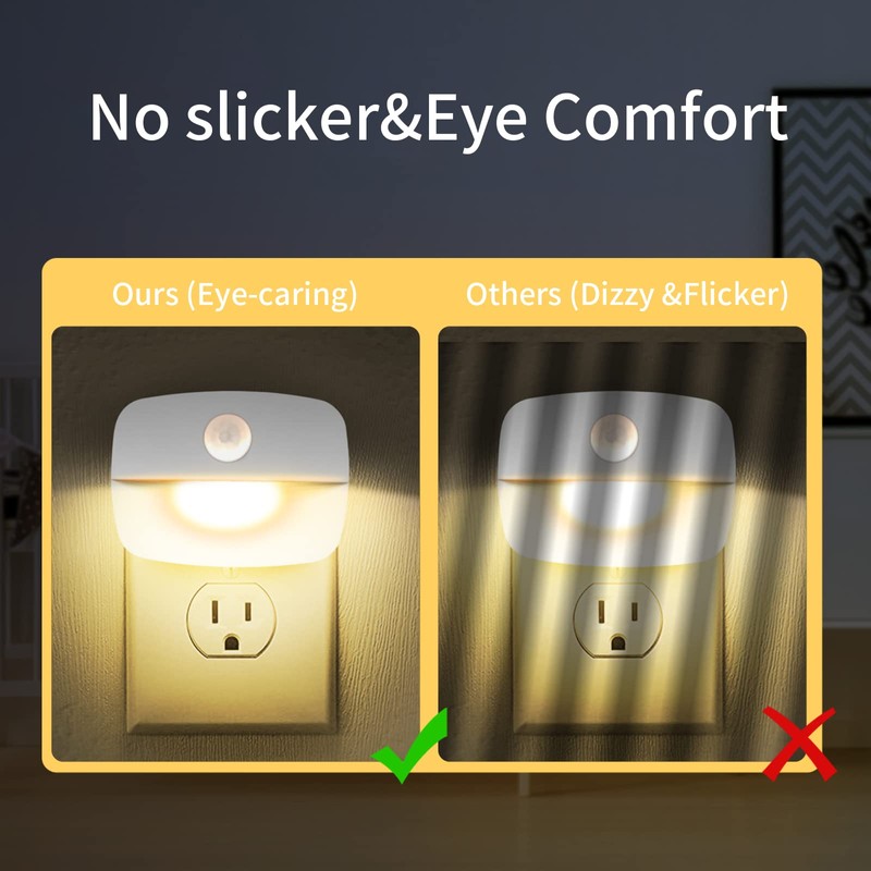 Night Light Socket with Motion Sensor Indoor - [Pack of