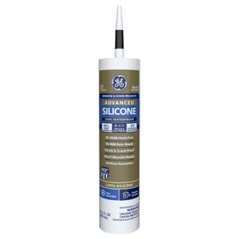 GE Advanced Silicone Window & Door Sealant Black, 10.1 oz, 1, Cartridge
