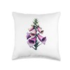 Geometric Art Foxglove Digitalis Floriculture Foxgloves Throw Pillow