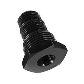 CGEAMDY Thread Adapter Reducer, Black Anodised Surface Socket to Male Thread Adapter, Corrosion Resistance Aluminium Alloy Male Thread Reducer (46 x 30.3 x 12 mm)