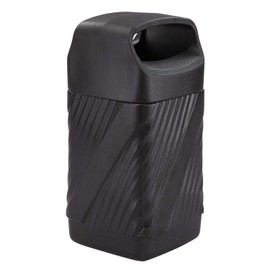 Safco Twist Trash Can, 32 Gallons, Indoor and Outdoor Use, Durable & Weather-Resistant Commercial Garbage Can, Black